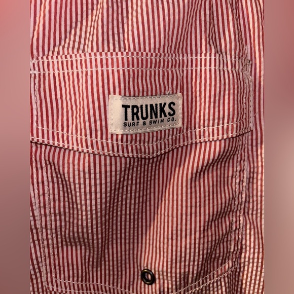 Trunks Surf & Swim Co Sz XXL Red/White Trunks; Seersucker type Fabric - Picture 10 of 10